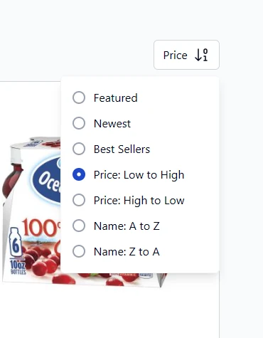 Improved sorting toolbar